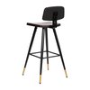 Flash Furniture 2 Pack Brown LeatherSoft Barstools with Gold Tips AY-S02-BR-GG